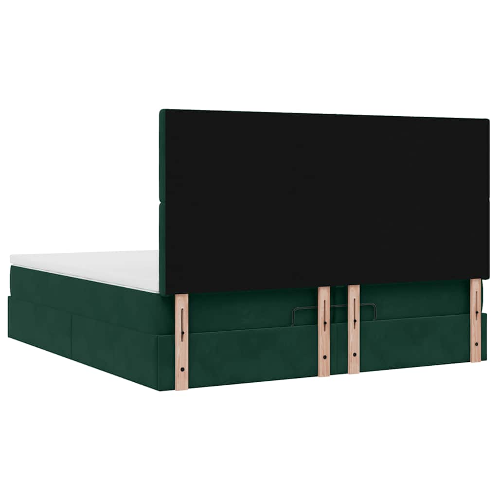 Struttura Letto Pouf con Materassi 200x200 cm Velluto | homemem39