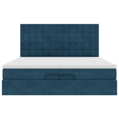 Struttura Letto Pouf con Materassi 200x200 cm Velluto | homemem39