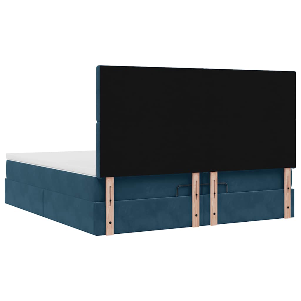 Struttura Letto Pouf con Materassi 200x200 cm Velluto | homemem39