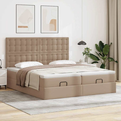 Struttura Letto Pouf con Materassi 180x200 cm Similpelle