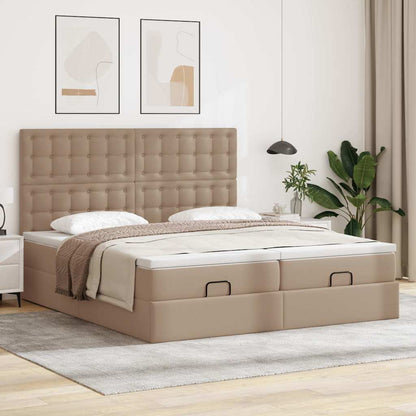 Struttura Letto Pouf con Materassi 200x200cm Similpelle