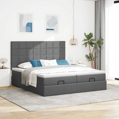 Struttura Letto Pouf con Materassi 160x200 cm in Tessuto