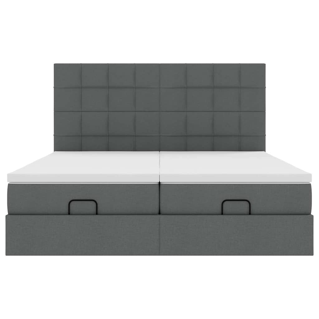 Struttura Letto Pouf con Materassi 160x200 cm in Tessuto