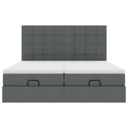 Struttura Letto Pouf con Materassi 160x200 cm in Tessuto