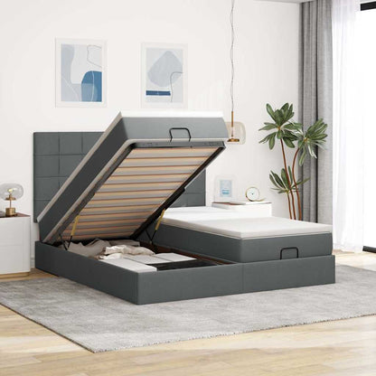Struttura Letto Pouf con Materassi 160x200 cm in Tessuto