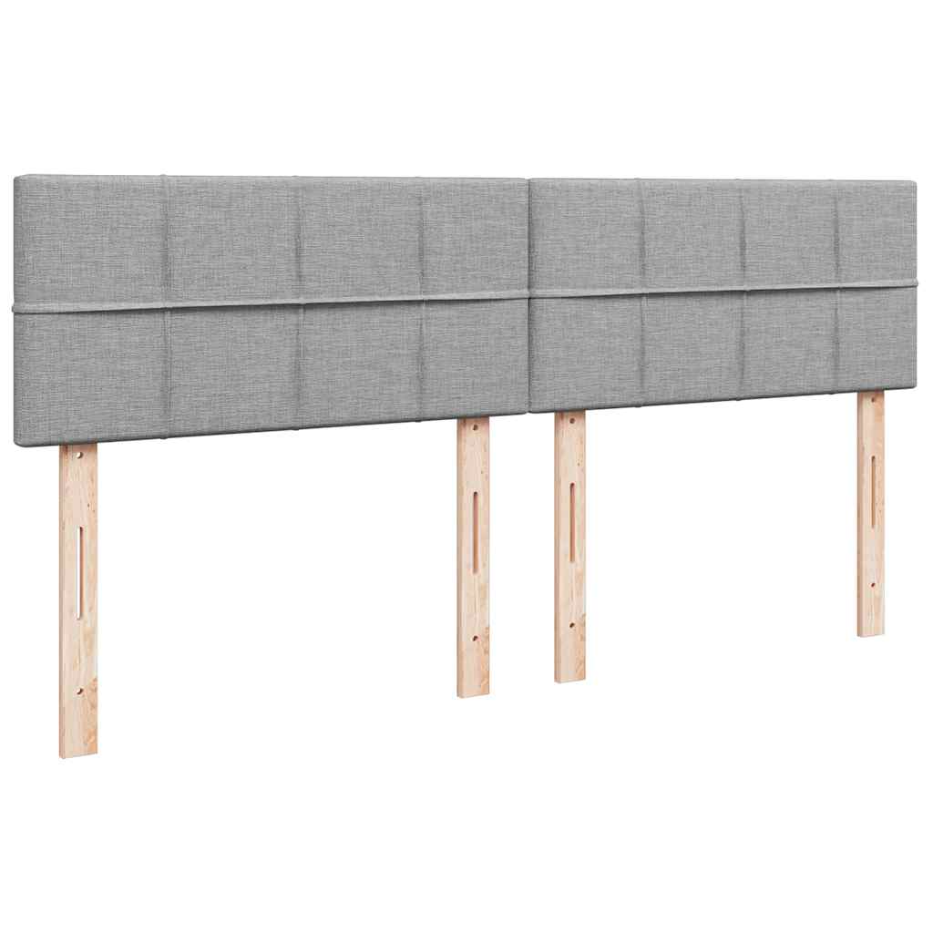 Struttura Letto Pouf con Materassi 200x200 cm in Tessuto