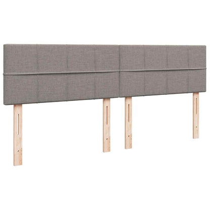 Struttura Letto Pouf con Materassi Tortora 200x200 cm Tessuto
