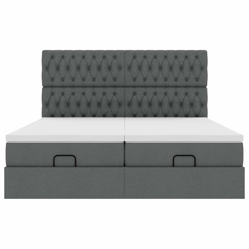 Struttura Letto Pouf con Materassi 160x200 cm in Tessuto