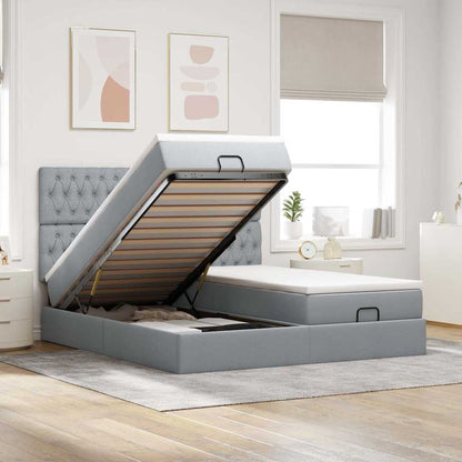 Struttura Letto Pouf con Materassi 180x200 cm in Tessuto