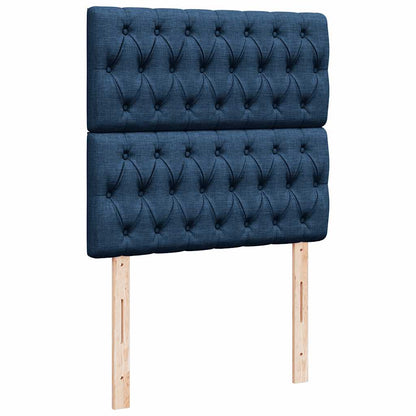 Struttura Letto Pouf con Materassi Blu 180x200cm in Tessuto