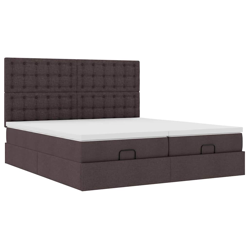 Struttura Letto Pouf con Materassi 160x200 cm in Tessuto | homemem39