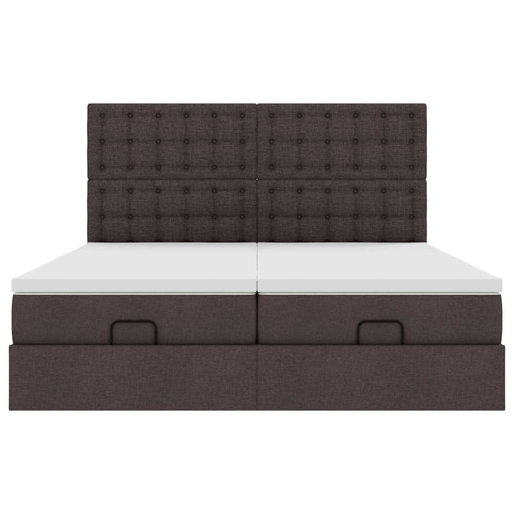 Struttura Letto Pouf con Materassi 160x200 cm in Tessuto | homemem39