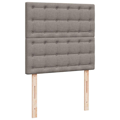 Struttura Letto Pouf con Materassi Tortora 160x200cm in Tessuto