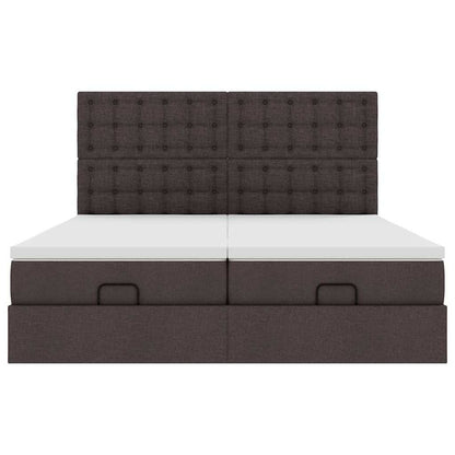 Struttura Letto Pouf con Materassi 180x200 cm in Tessuto