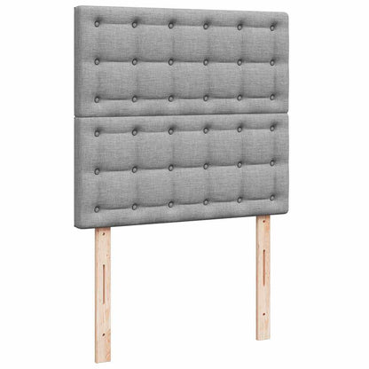 Struttura Letto Pouf con Materassi 200x200 cm in Tessuto