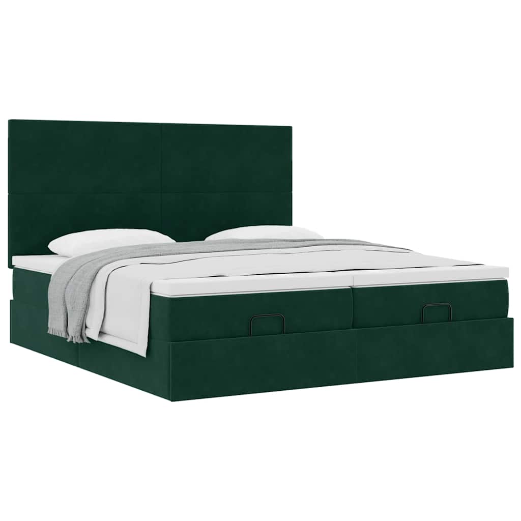 Struttura Letto Pouf con Materassi 180x200 cm Velluto | homemem39