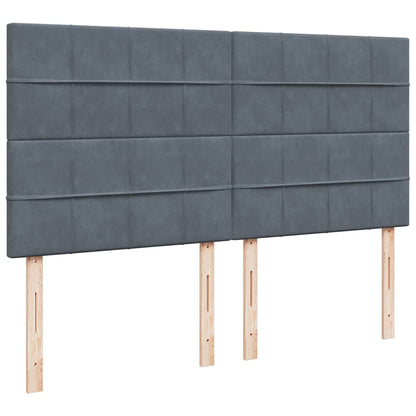 Struttura Letto Pouf con Materassi 160x200 cm in Velluto