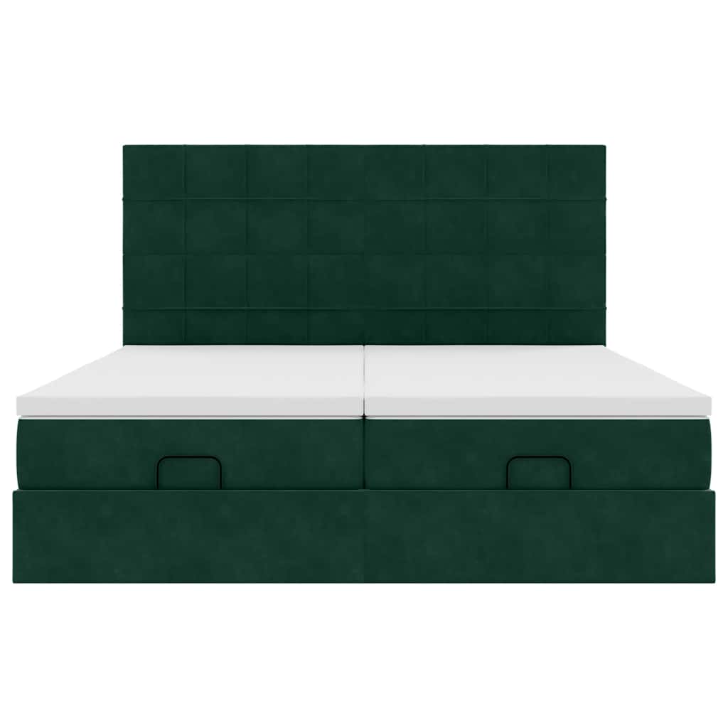 Struttura Letto Pouf con Materassi 160x200 cm Velluto | homemem39