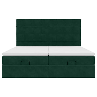 Struttura Letto Pouf con Materassi 160x200 cm Velluto | homemem39
