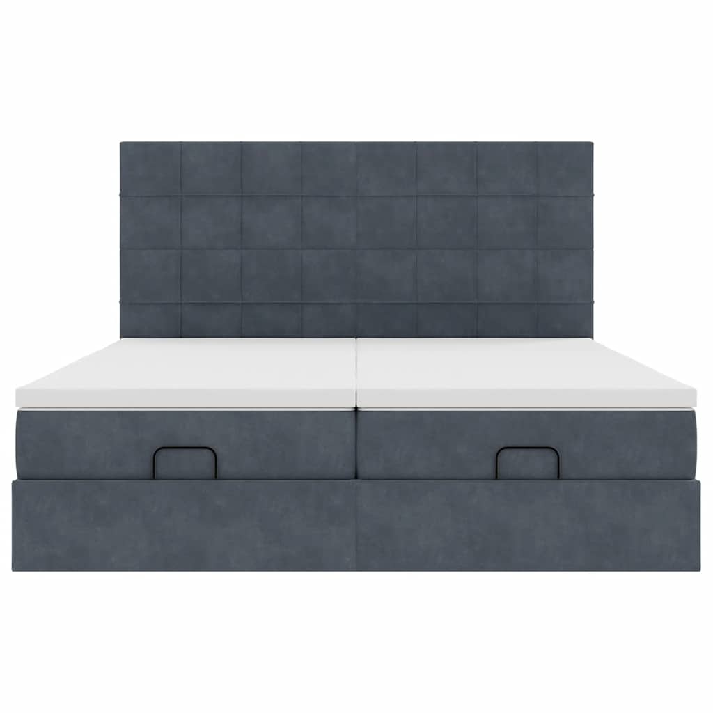 Struttura Letto Pouf con Materassi 180x200 cm Velluto | homemem39