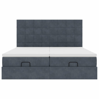 Struttura Letto Pouf con Materassi 180x200 cm Velluto | homemem39