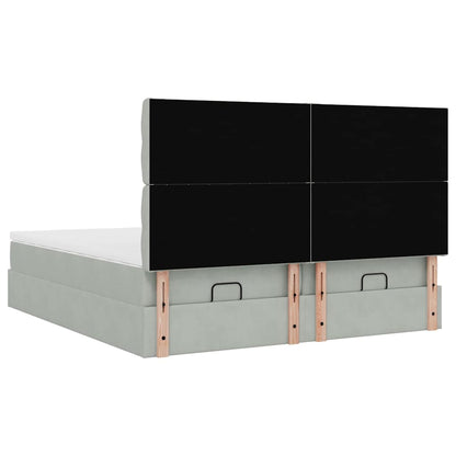 Struttura Letto Pouf con Materassi 180x200 cm Velluto