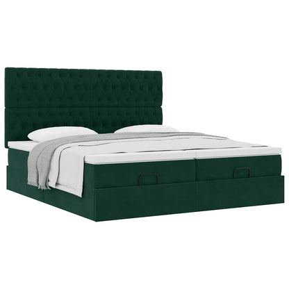 Struttura Letto Pouf con Materassi 200x200 cm Velluto | homemem39