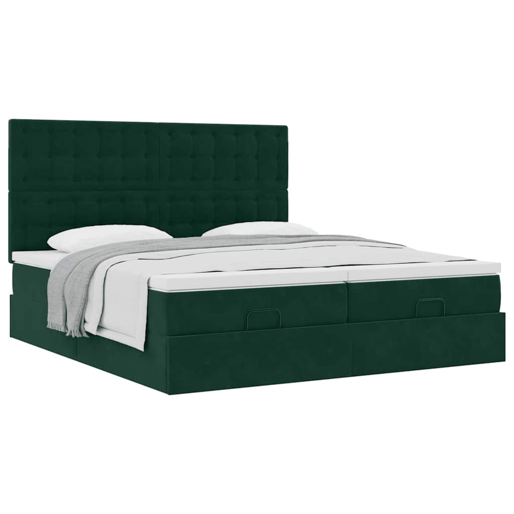 Struttura Letto Pouf con Materassi 160x200 cm Velluto | homemem39
