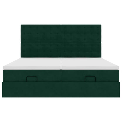 Struttura Letto Pouf con Materassi 160x200 cm Velluto