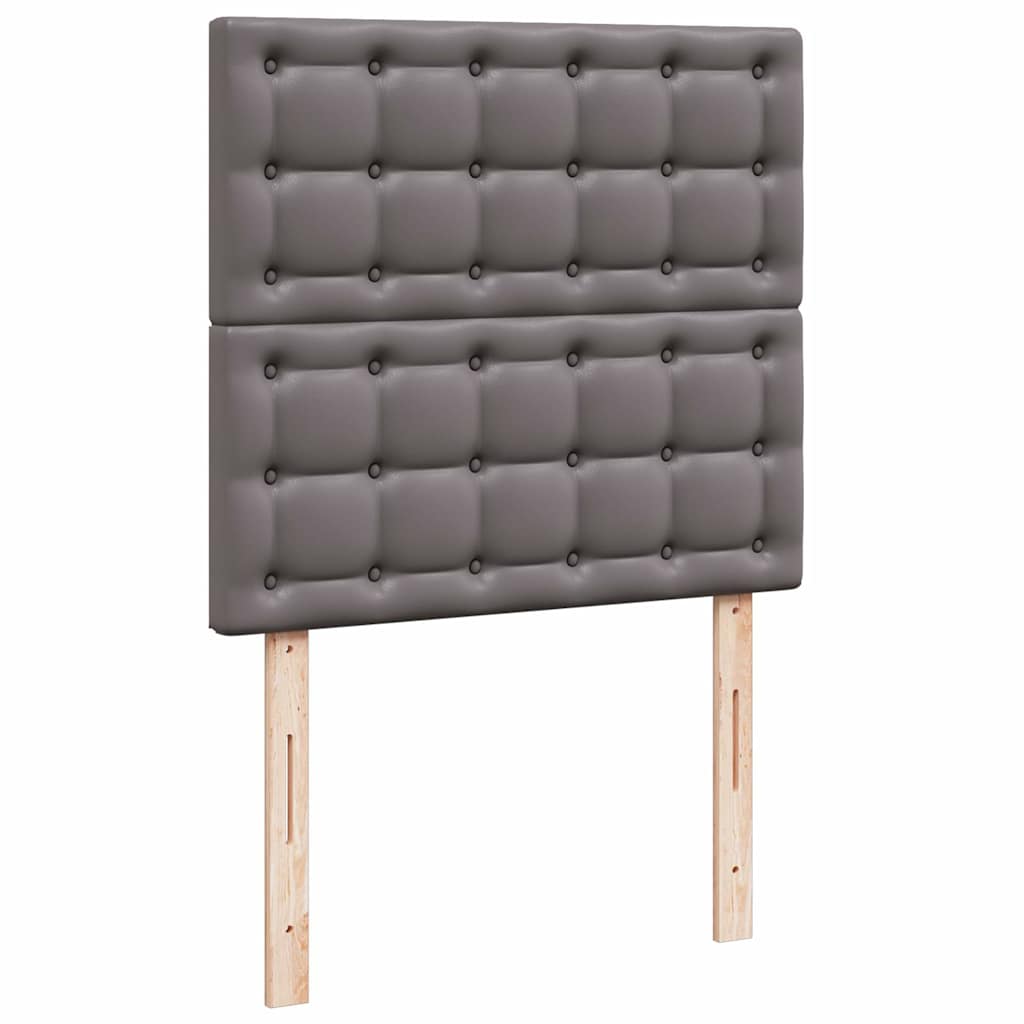 Struttura Letto Pouf con Materasso Grigio 100x200 cm Similpelle | homemem39