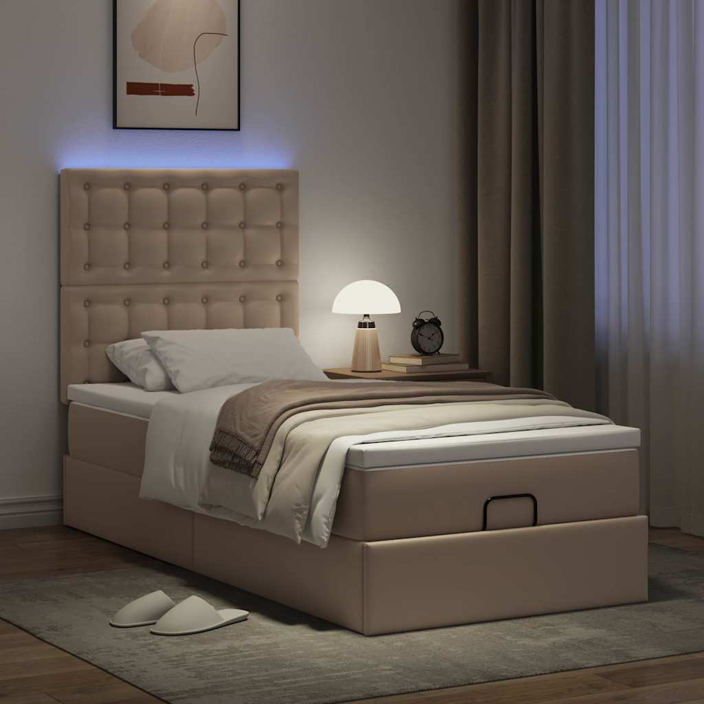 Struttura Letto Pouf con Materasso 100x200 cm Similpelle | homemem39