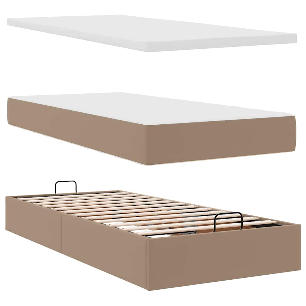 Struttura Letto Pouf con Materasso 100x200 cm Similpelle | homemem39