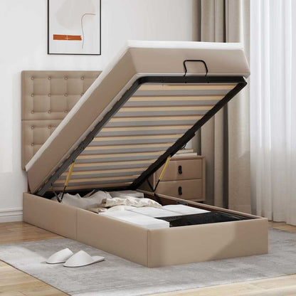 Struttura Letto Pouf con Materasso 100x200 cm Similpelle | homemem39