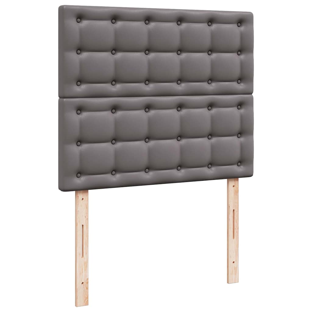 Struttura Letto Pouf con Materasso Grigio 120x200 cm Similpelle | homemem39