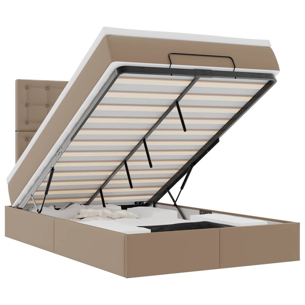 Struttura Letto Pouf con Materasso 120x200 cm Similpelle