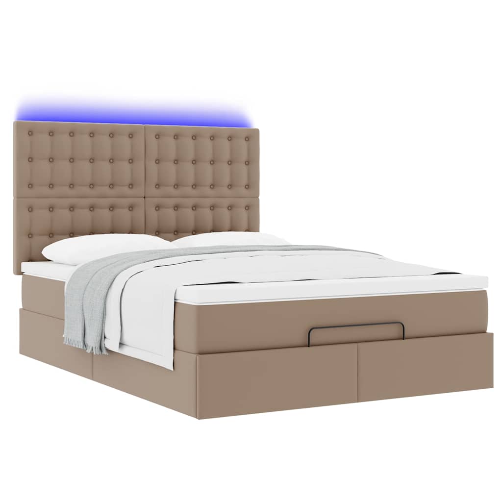 Struttura Letto Pouf con Materasso 140x190 cm Similpelle | homemem39
