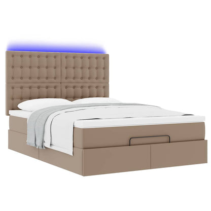 Struttura Letto Pouf con Materasso 140x190 cm Similpelle | homemem39