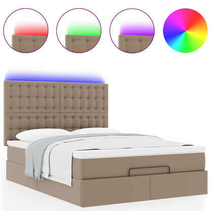 Struttura Letto Pouf con Materasso 140x200 cm Similpelle | homemem39
