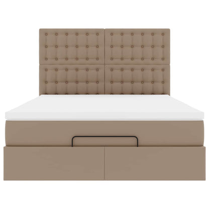 Struttura Letto Pouf con Materasso 140x200 cm Similpelle