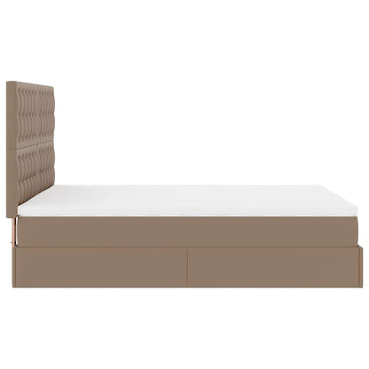 Struttura Letto Pouf con Materasso 140x200 cm Similpelle
