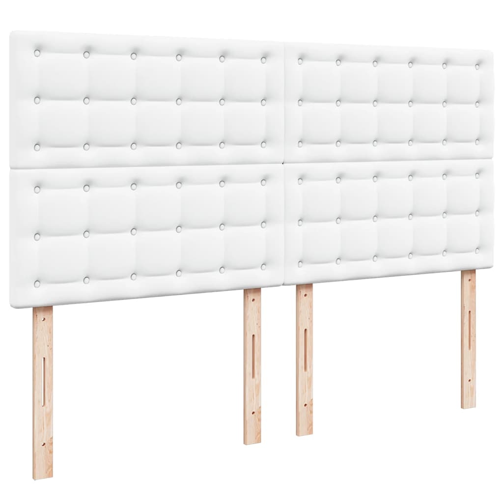 Struttura Letto Pouf con Materasso Bianco 180x200 cm Similpelle | homemem39