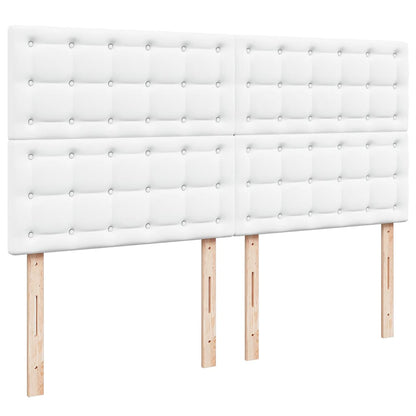Struttura Letto Pouf con Materasso Bianco 180x200 cm Similpelle | homemem39