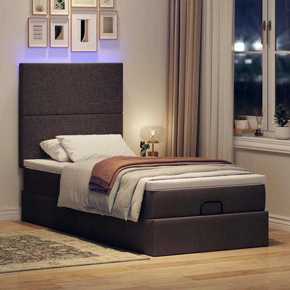 Struttura Letto Pouf con Materasso 90x190 cm in Tessuto | homemem39