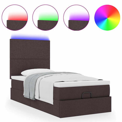 Struttura Letto Pouf con Materasso 90x190 cm in Tessuto | homemem39