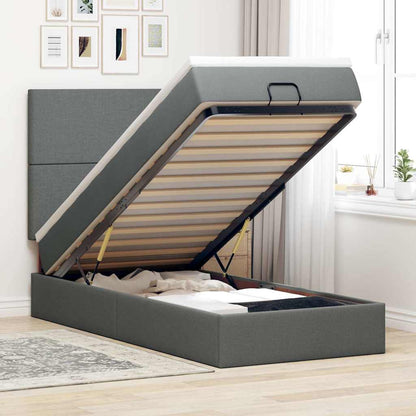 Struttura Letto Pouf con Materasso 100x200 cm in Tessuto