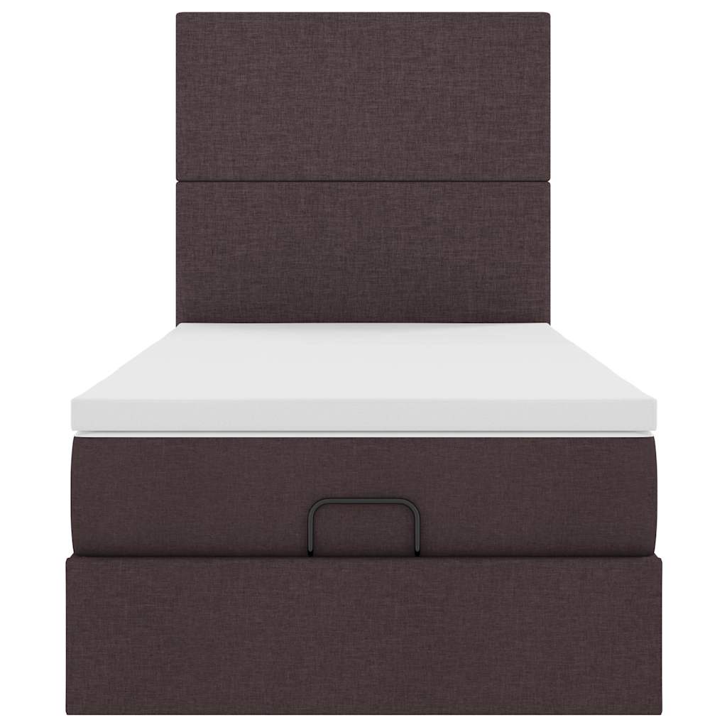 Struttura Letto Pouf con Materasso 100x200 cm in Tessuto - homemem39