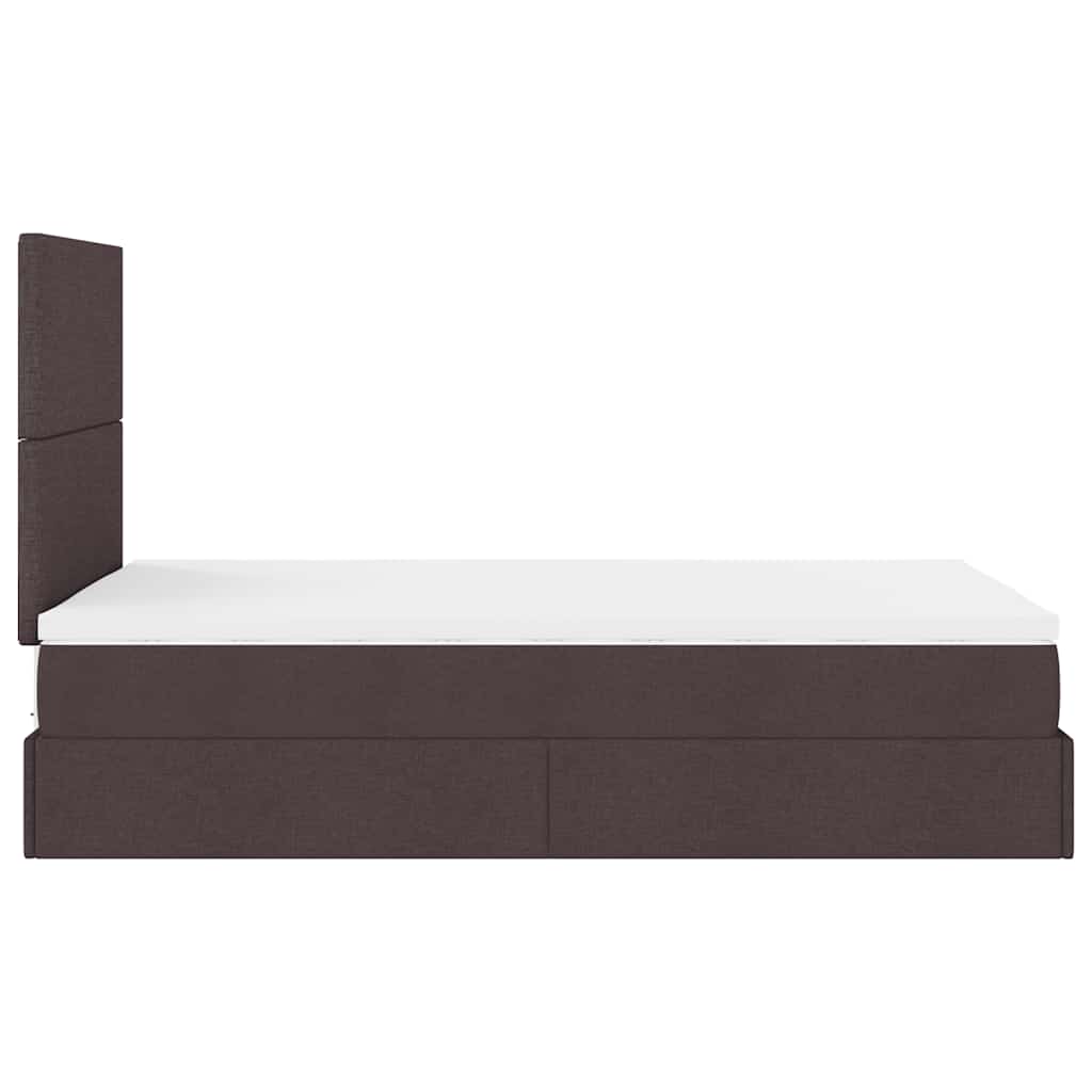 Struttura Letto Pouf con Materasso 80x200 cm in Tessuto | homemem39