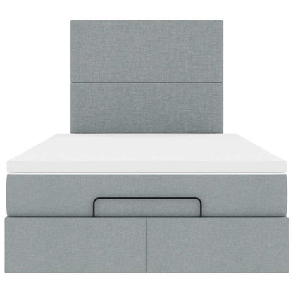 Struttura Letto Pouf con Materasso 120x200 cm in Tessuto - homemem39