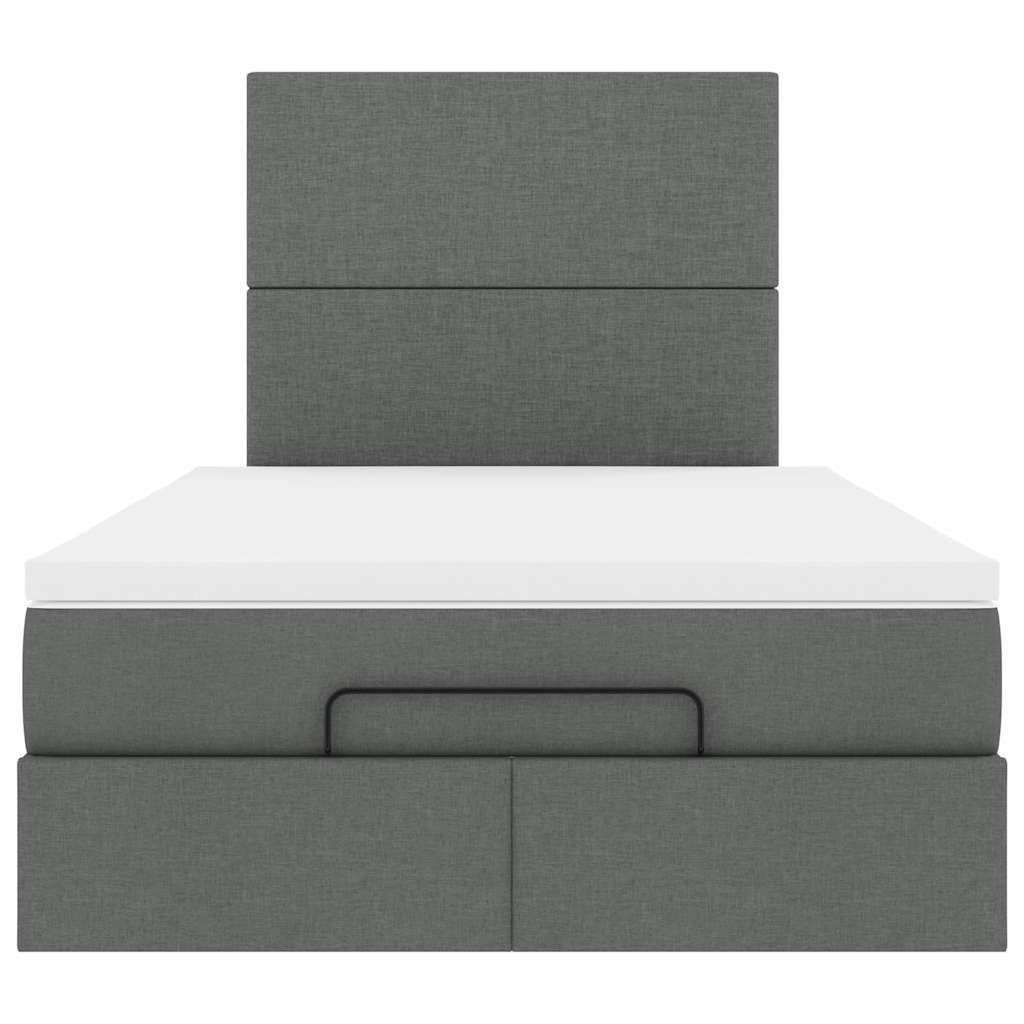 Struttura Letto Pouf con Materasso 120x200 cm in Tessuto - homemem39