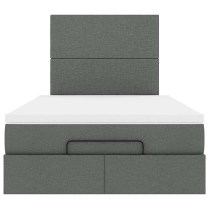 Struttura Letto Pouf con Materasso 120x200 cm in Tessuto - homemem39